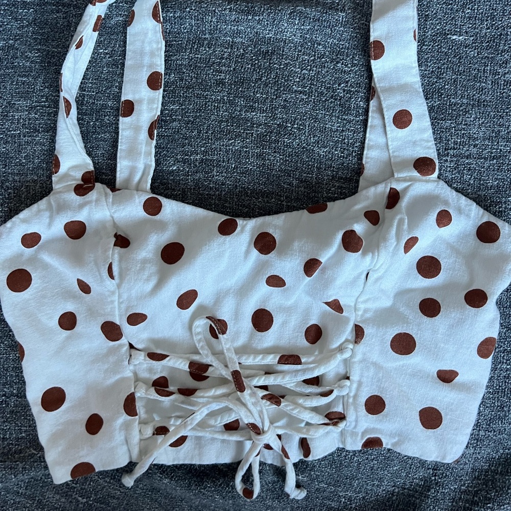 Abercrombie polka dot crop top